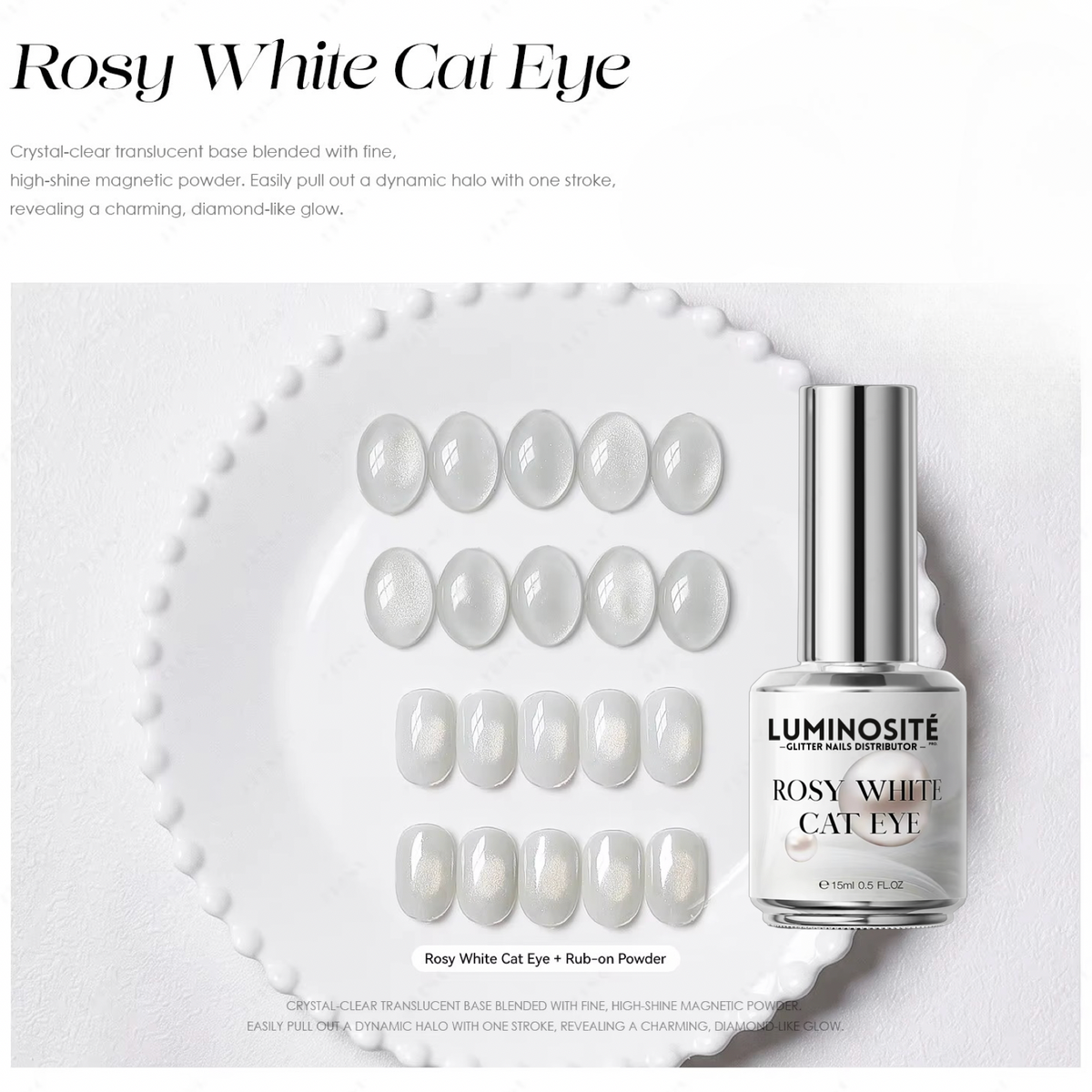 Rosy White Cat Eye