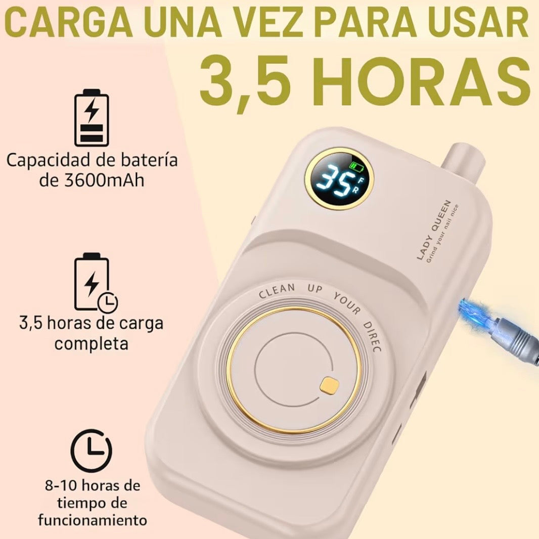 Nail Drill 35,000RPM Recargable
