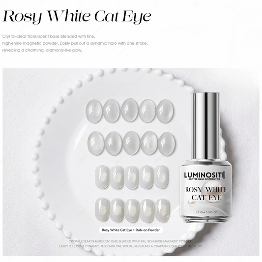 Rosy White Cat Eye