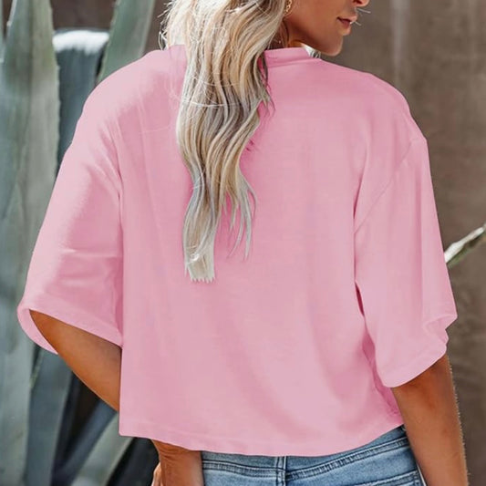 Vintage T-Shirt Oversize Pink crop
